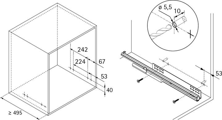 Actual product image Hettich Shelf pullout Amari (1 pcs.)