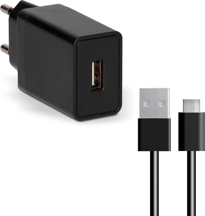 Actual product image Contact USB Wall Charger 2a + Micro Usb-Usb Cable 1 Meter (2 ports)