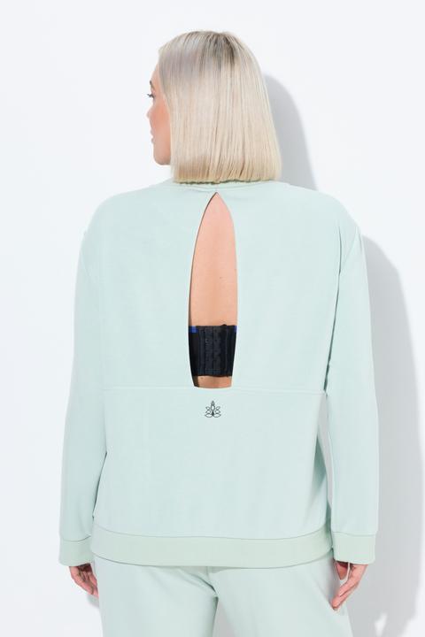 Actual product image Ulla Popken Long Sleeve Cutout Yoga Sweatshirt (50, 52)