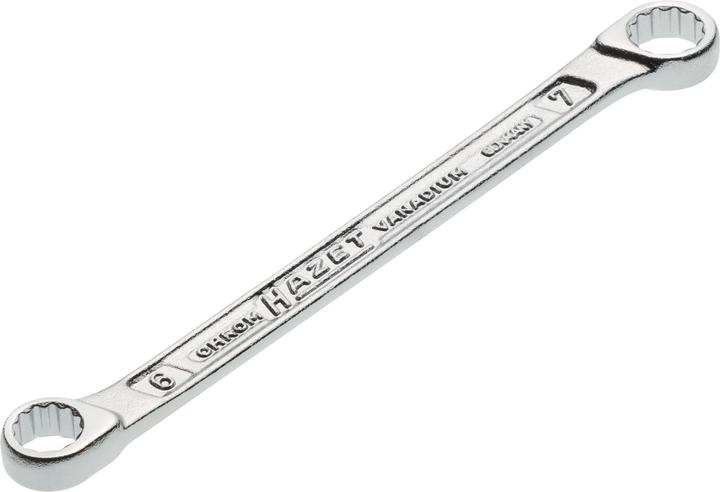 Produktbild HAZET Doppel-Ringschlüssel 610N-6X7 ∙ Aussen Doppel-Sechskant-Tractionsprofil ∙ 6 x 7 mm