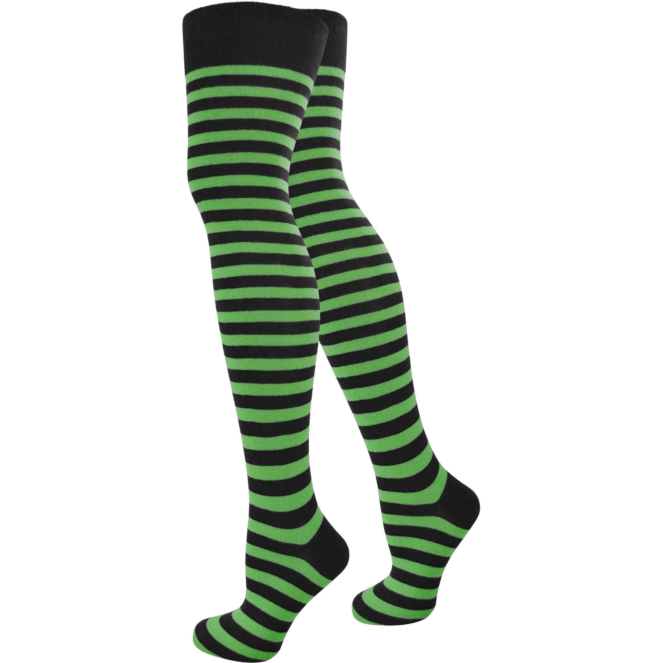 Normani, Herren, Socken, Overknees schmale Ringel, Schwarz, (Einzelpack, 36, 41)