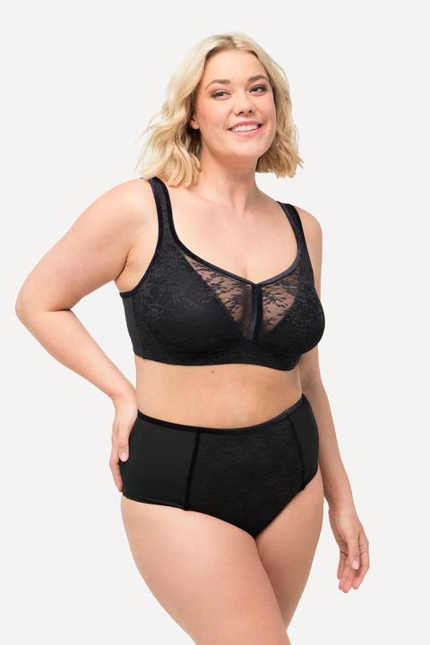 Image du produit Ulla Popken Culotte maxi en microfibres, avec empiècement en dentelle (46, 48)