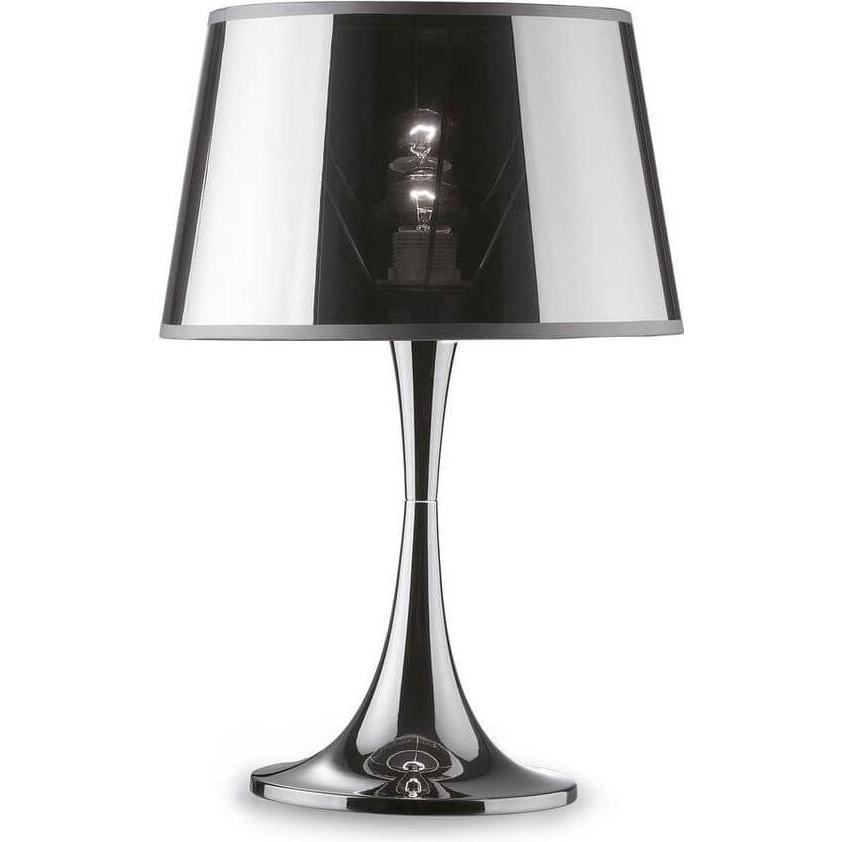 Ideal lux, Tischlampe, LONDON Tischleuchte E27 ⌀320mm Chrom 032375 (E27)