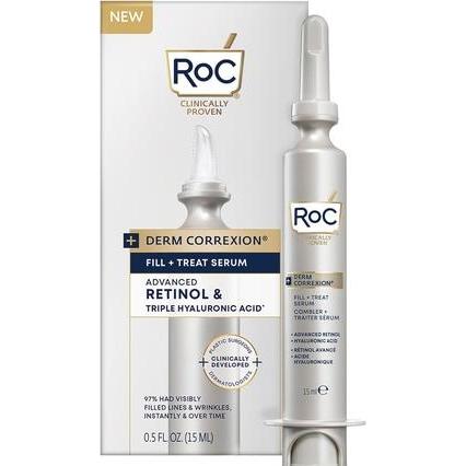 Thumbnail - Roc, Gesichtsserum, Derm Correxion Serum Fill + Treat for Face, Neck, & Jawline Faltenfüller Advanced Retinol & Tr (15 m...