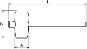 Productafbeelding Bahco Rubberen hamer 3625RM-65 340 mm (440 g)