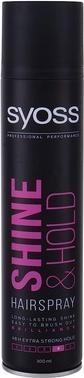 Actual product image Syoss Hair Spray) Shine & Hold 4 (Hair Spray) 300 Ml (300 ml, Liquid shampoo)