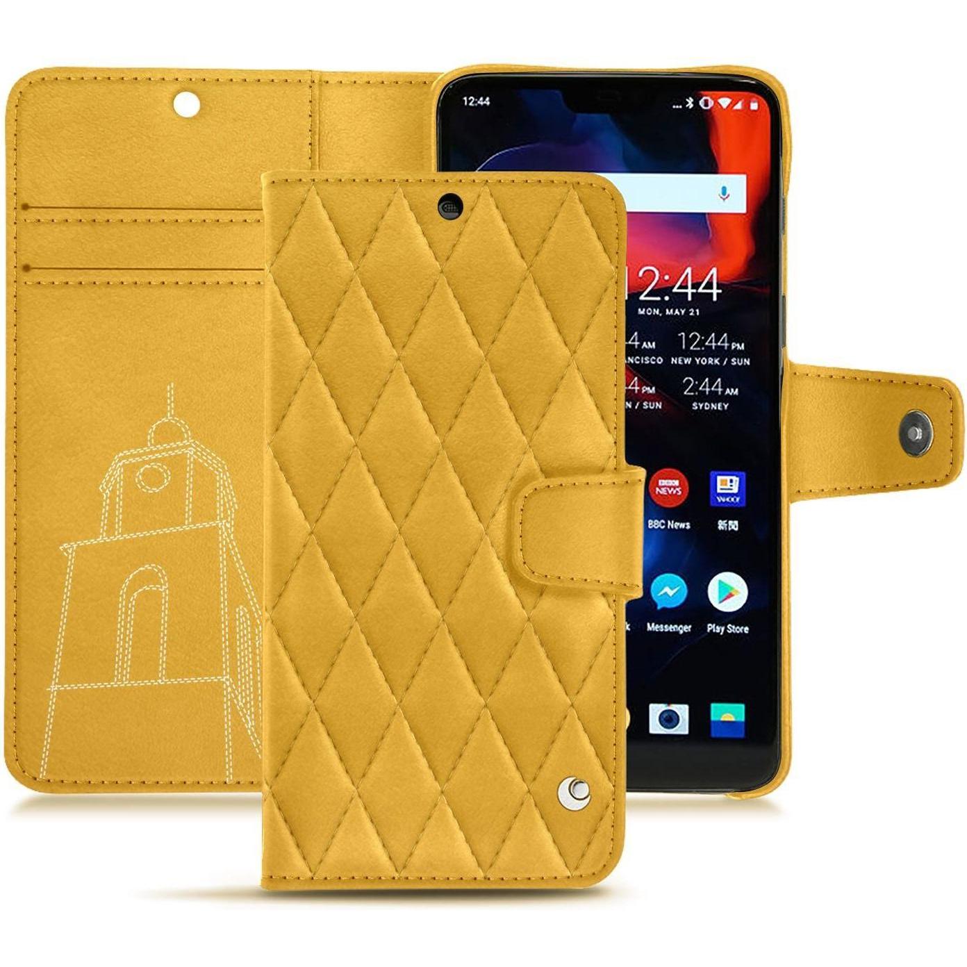 Thumbnail - Noreve Lederschutzhülle Wallet (OnePlus 6), Smartphone Hülle, Orange