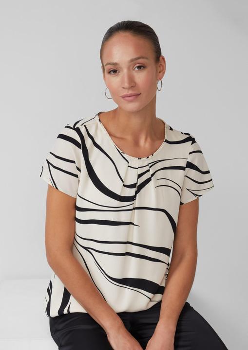 Immagine prodotto s.Oliver Bluse Kurzarmbluse mit Rundhalsausschnitt und All-over-Print (36)