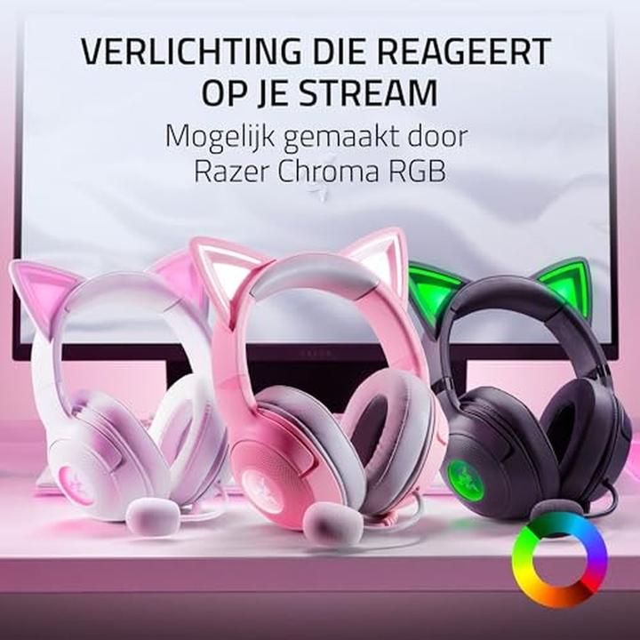 Actual product image Razer Kraken Kitty V2 - White (Cable)