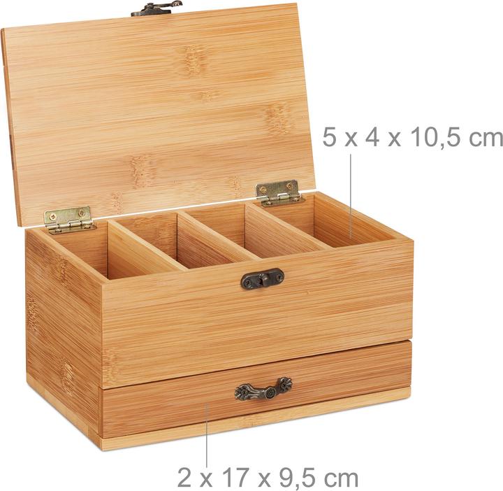 Actual product image Relaxdays Sewing Box,4 Compartments