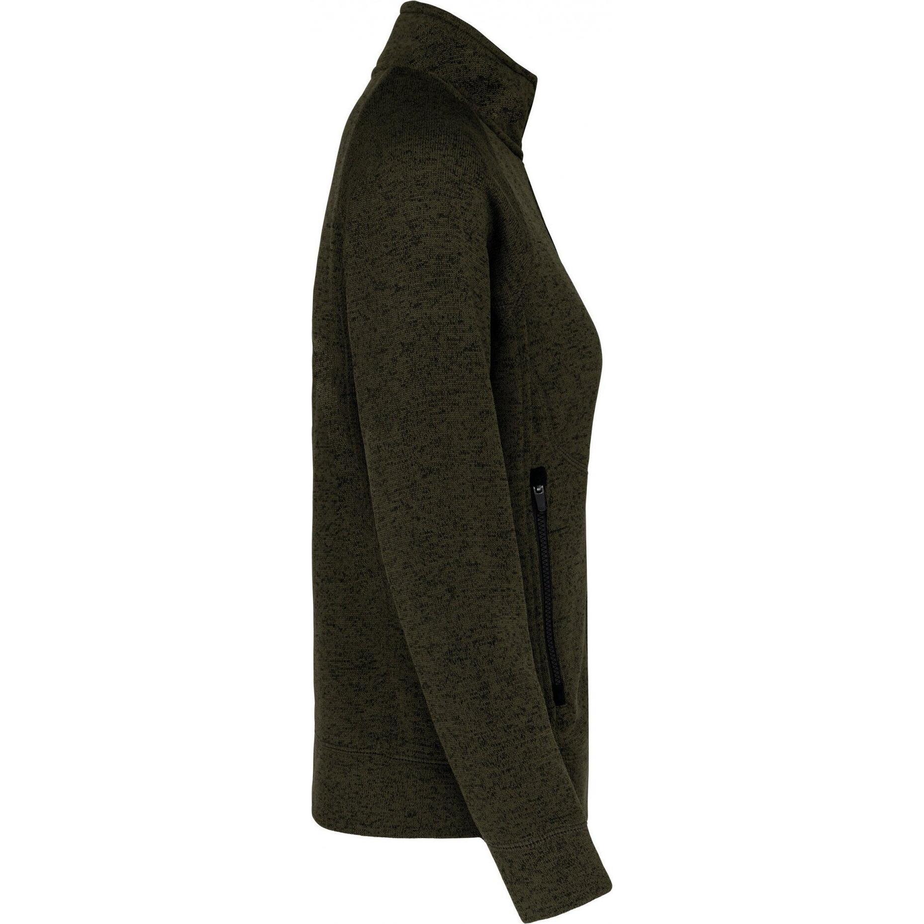 Thumbnail - Kariban, Damen, Jacke, Jacke mit Reissverschluss, meliert, Frau (XS), Blau, XS
