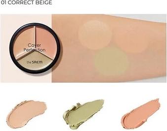 Actual product image The Saem Cover Perfection (03 Correct Up Beige for Fair Skin, 01 Correct Beige for Medium Skin)