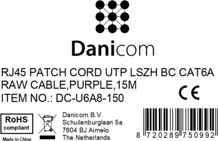 Produktbild Dsit CAT6a Netzwerkkabel 100% Kupfer (U/UTP, CAT6a, 15 m)