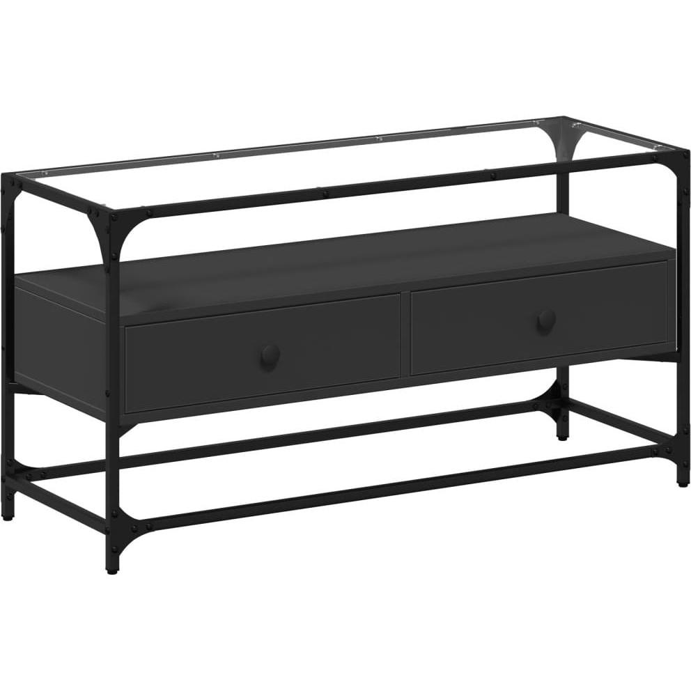VidaXL, TV Möbel, TV-Schrank mit Glasplatte