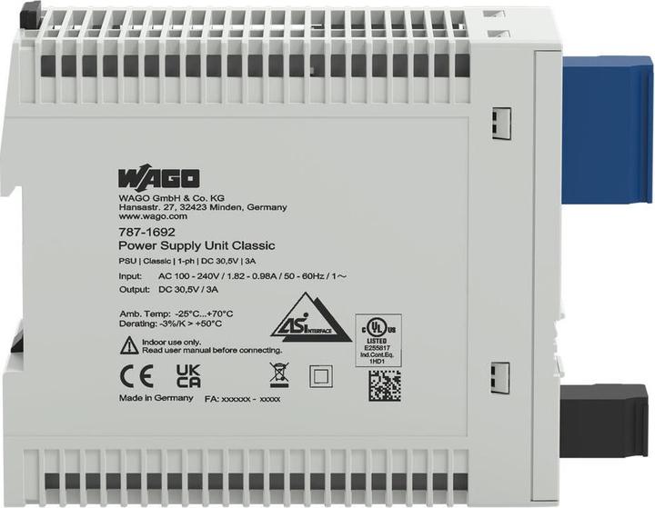 Actual product image Wago Primary clocked Power supply.