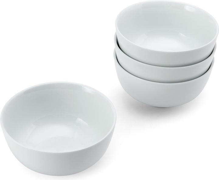 Actual product image Mikasa Chalk Porcelain Cereal Bowls, Set of 4, 14cm, White (14 cm, 0.55 l, 4 x)