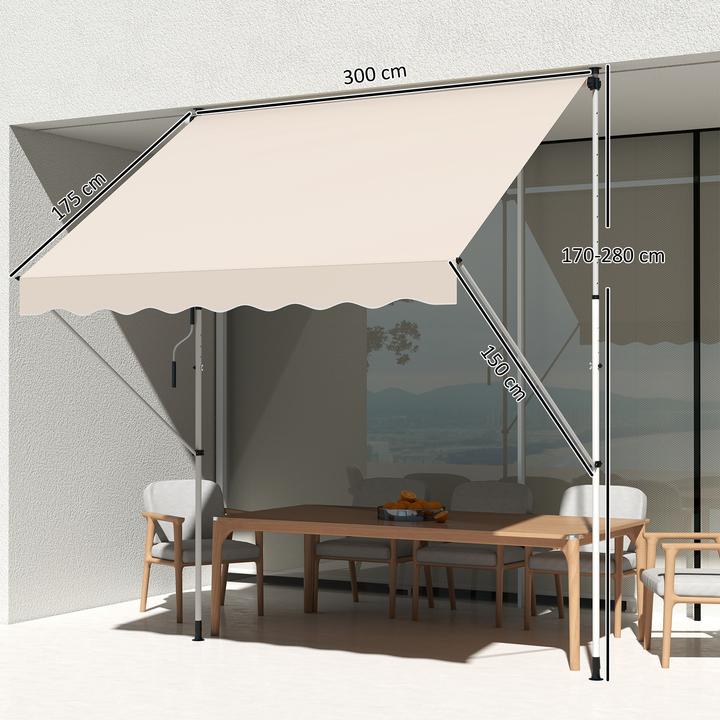 Actual product image Outsunny Balcony awning (3 m)