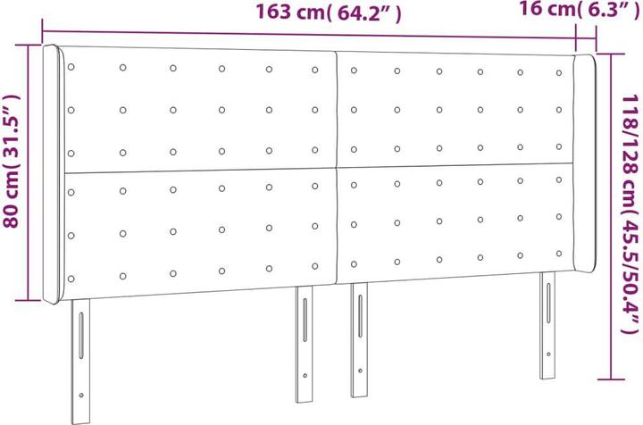 Actual product image vidaXL Franco (163 x 16 x 128 cm)