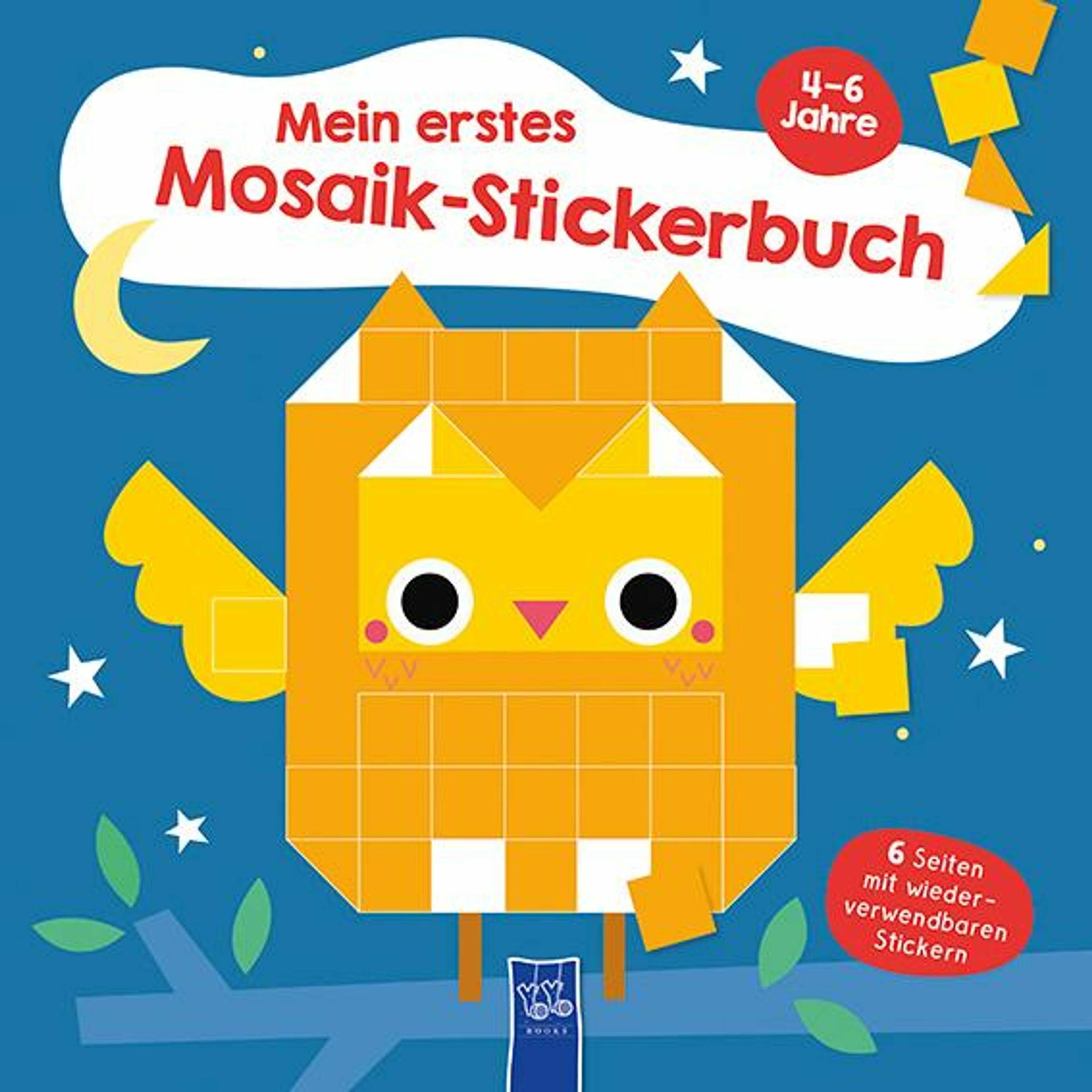 Thumbnail - Yoyo Books, Sticker, Mein erstes Mosaik-Stickerbuch 4-6 Jahre (Cover Eule)