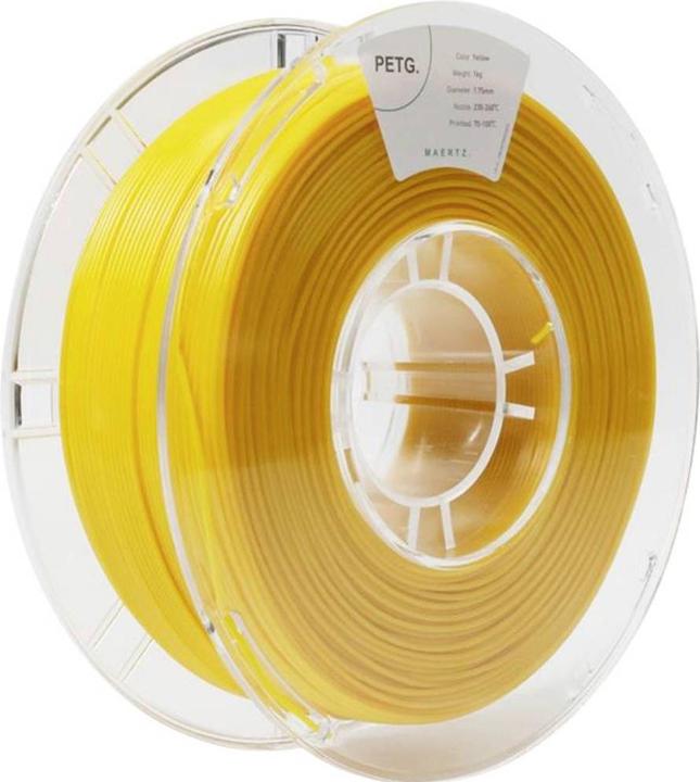 Produktbild Maertz PETG Yellow 1,75 mm 1.000 g (PETG, 1.75 mm, 1000 g, Gelb)