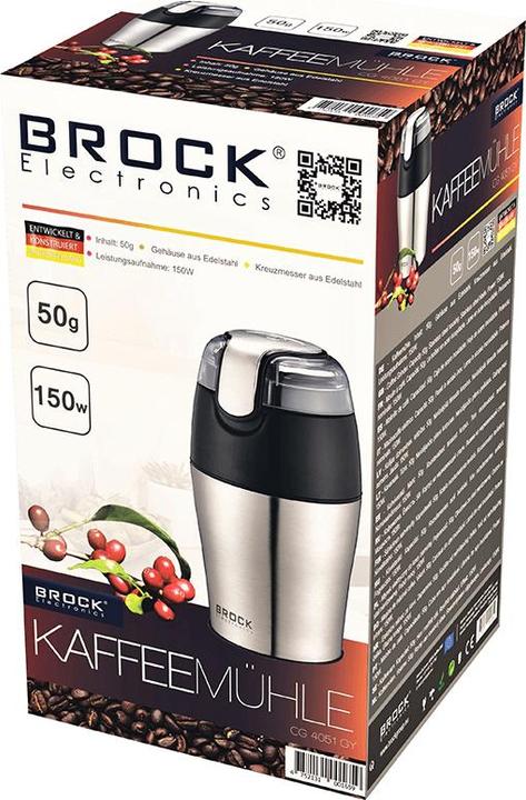 Produktbild Brock Electronics CG 4051 GY Kaffeemühle Edelstahl