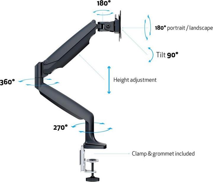 Produktbild Multibrackets Spring Single (Tisch, 27", 9 kg)