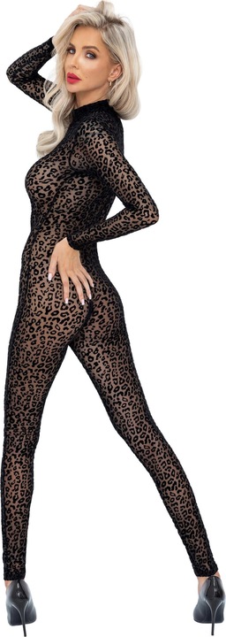 Actual product image Noir Handmade Leopard Look Catsuit (L)