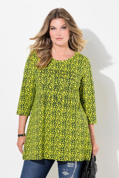Produktbild Miamoda Longshirt, Leomuster, Glitzer-Statement, 3/4-Ärmel (44)