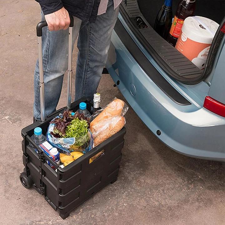 Actual product image Benson Home Klappbarer EINKAUFS-TROLLEY Einkaufswagen Transportroller Einkaufstrolley bis 25kg