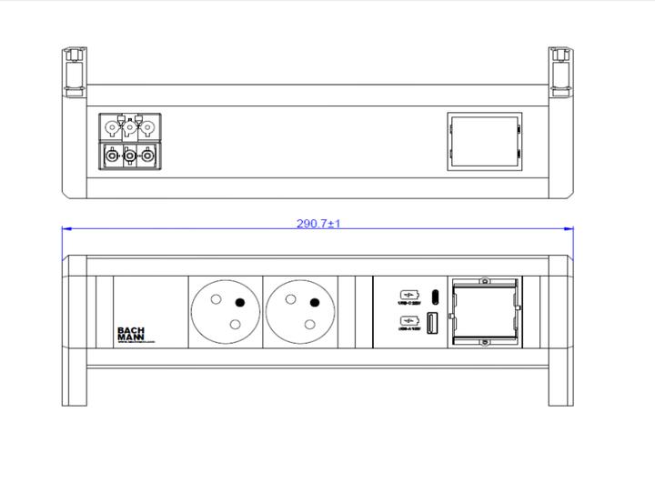 Image du produit Bachmann Prises multiples BACH (2x, CEE 7/3, PECO 7/5)
