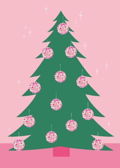 Nobis design Postkarte Disco Tree A6