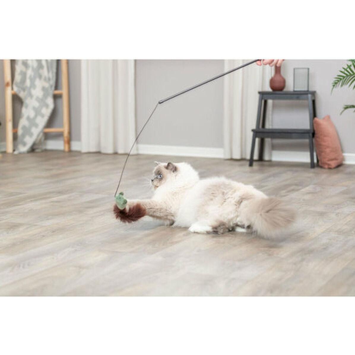Canne à pêche en plastique Souris pour chat 
