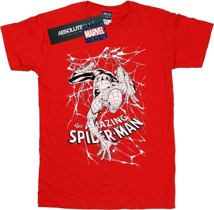 Actual product image Girls Spider-Man Web Crawler Cotton T-Shirt (128)