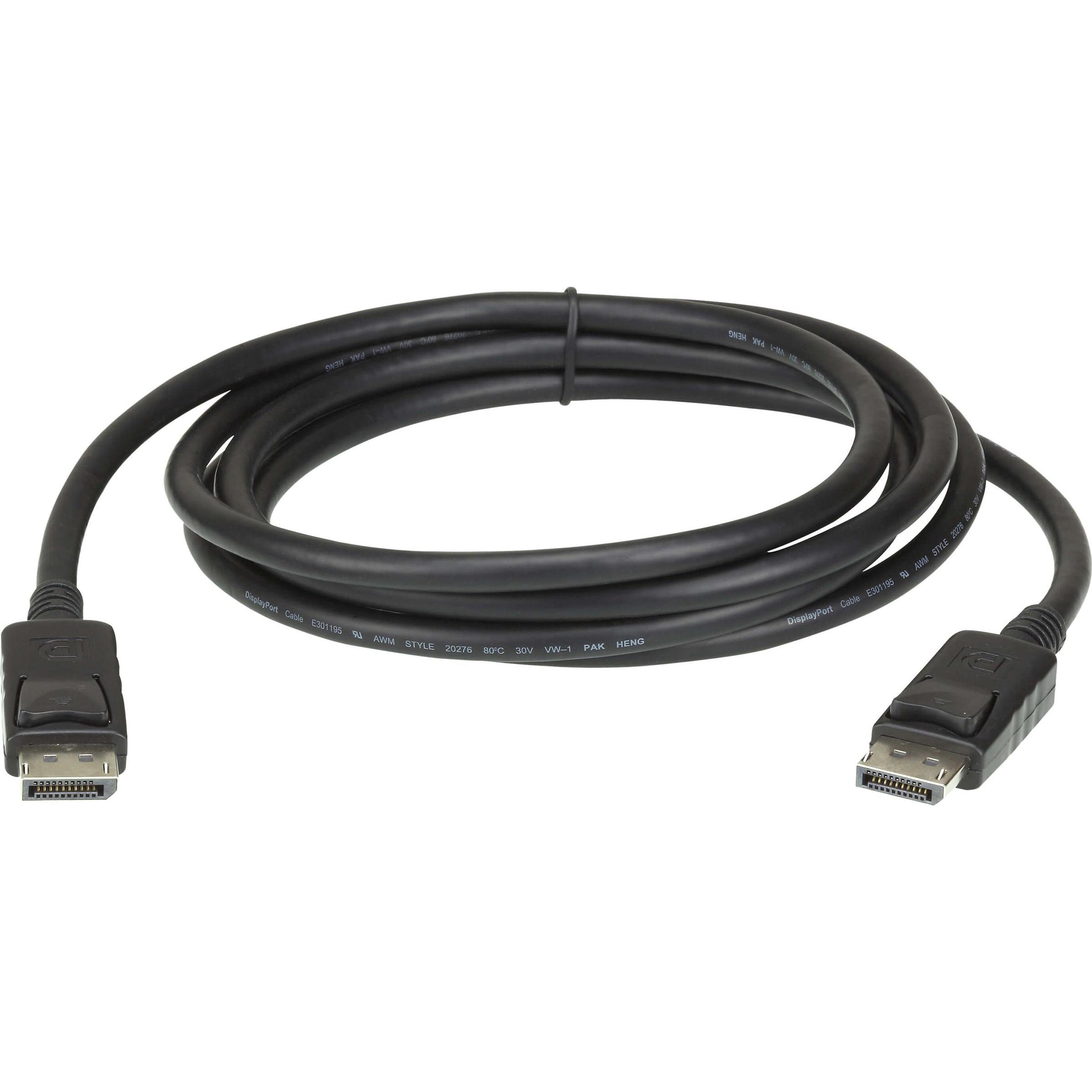 Thumbnail - Aten DisplayPort rev.1.2 Cable -7D03DP Black, DP to DP, KVM Switch, Schwarz