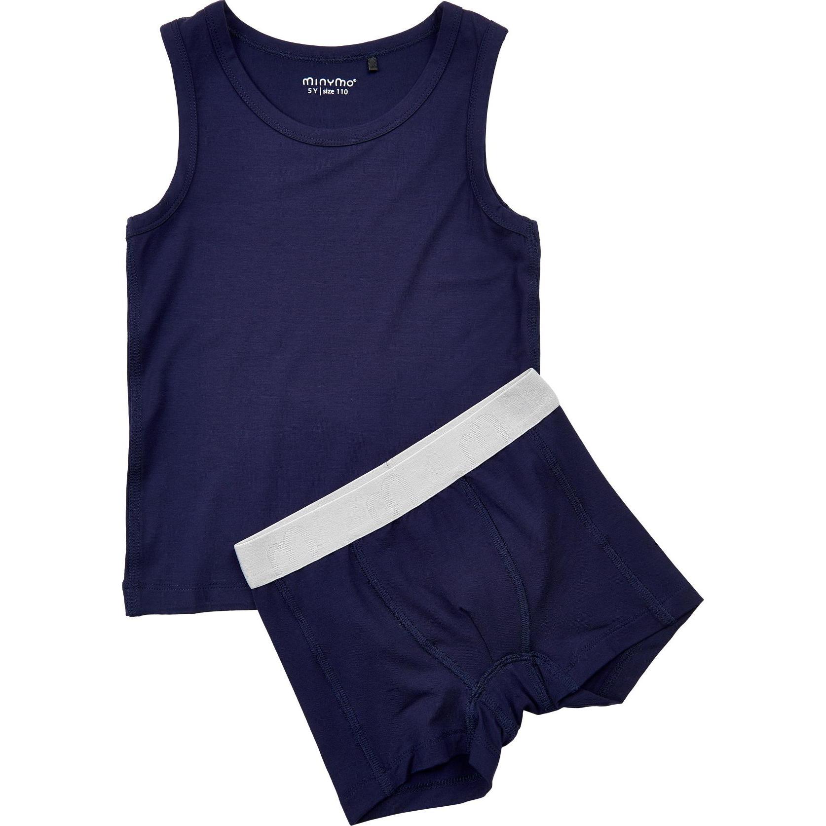 Minymo, Jungen, Unterhosen, Unterwäsche-Set Boy Dark Navy Gr. 104, Blau, (104)