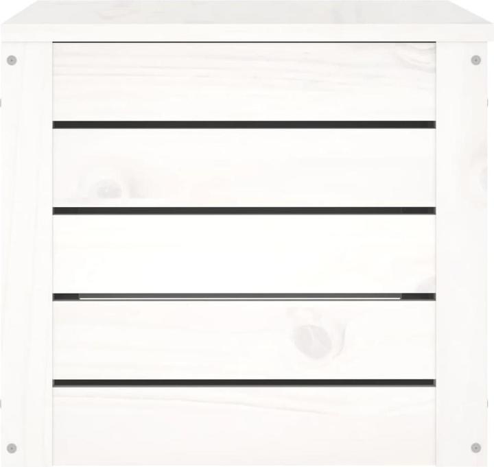 Produktbild VidaXL Truhe Weiss 59,5x36,5x33 cm Massivholz Kiefer,Farbe (59.5 x 36.5 x 33 cm)