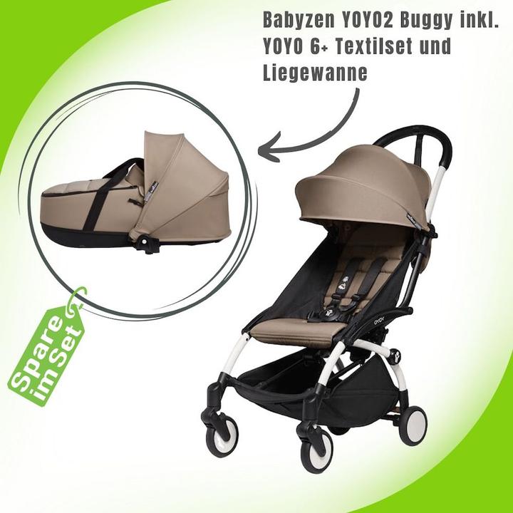 Produktbild Babyzen Stokke YOYO2 Buggy inkl. YOYO 6+ Textilset und Liegewanne / Kombikinderwagen
