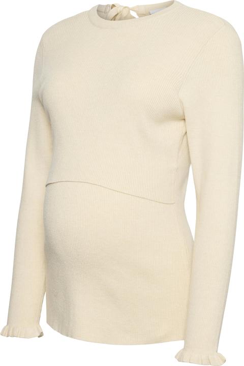 Immagine prodotto Mamalicious Normal geschnitten Rundhals Ärmelbündchen mit Rüschen Strickoberteil Strickpullover