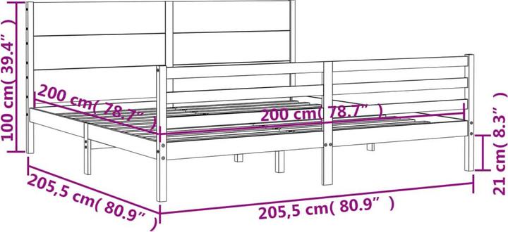 Image du produit vidaXL Bettrahmen (200 x 200 cm)