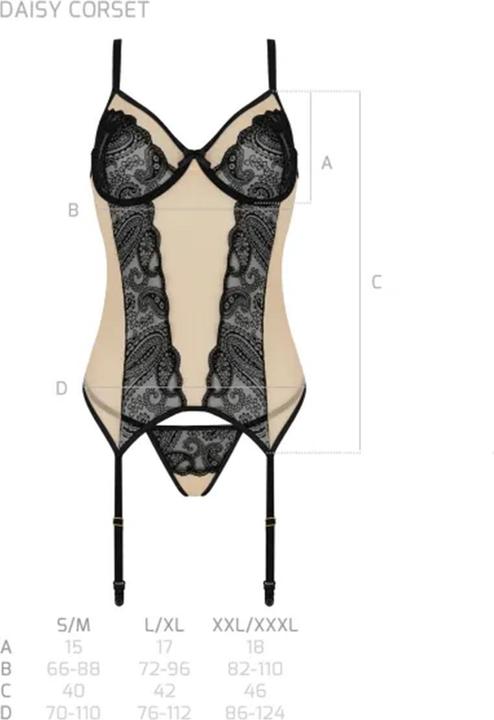 Produktbild Casmir Daisy corset & thong (XL)