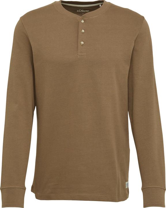 Produktbild S.Oliver T-Shirt Langarmshirt mit Henleyausschnitt und Ärmel-Bündchen (L)