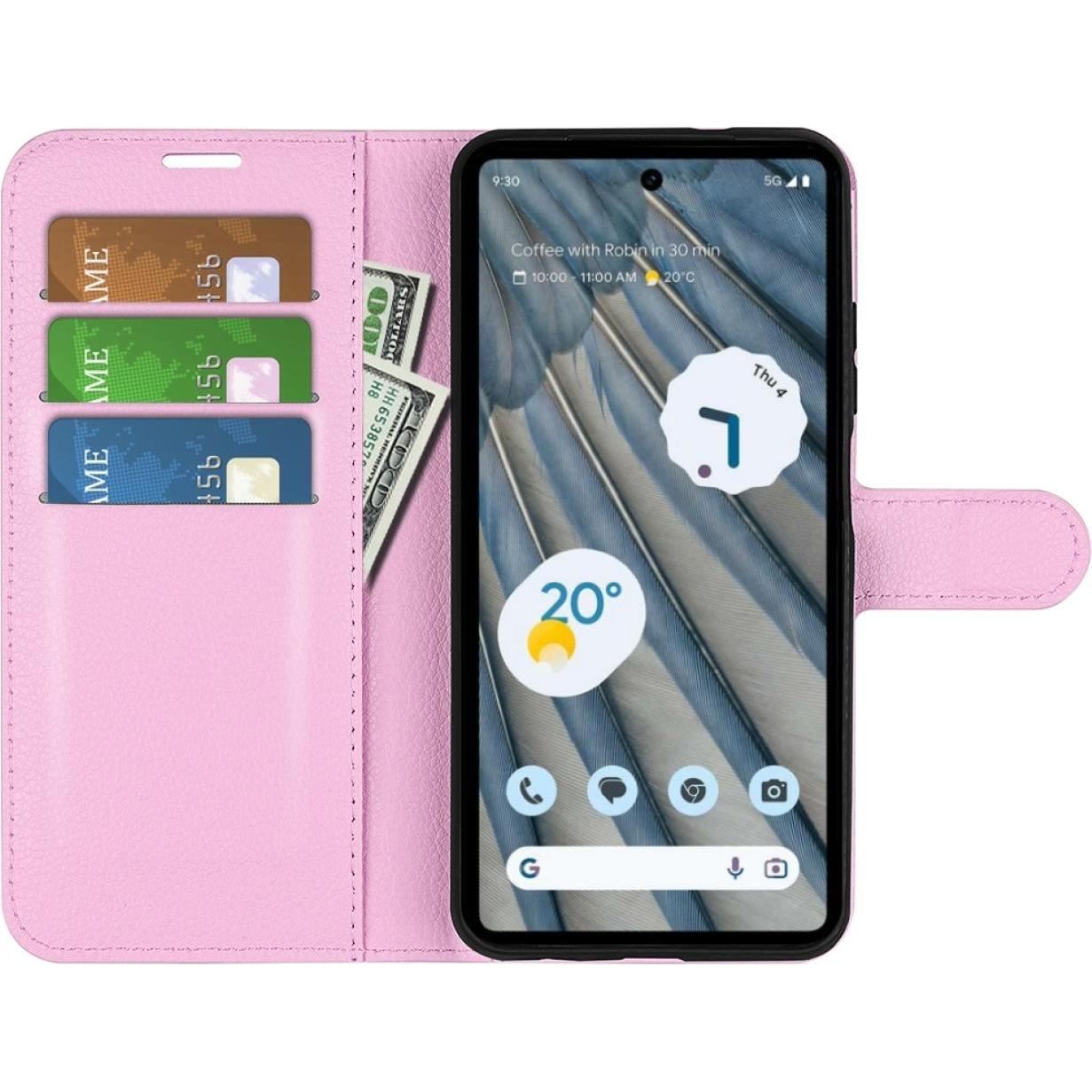 Thumbnail - Screenguard Google Pixel 7a Leather Guard Lederhülle (Google Pixel 7a), Smartphone Hülle, Rosa