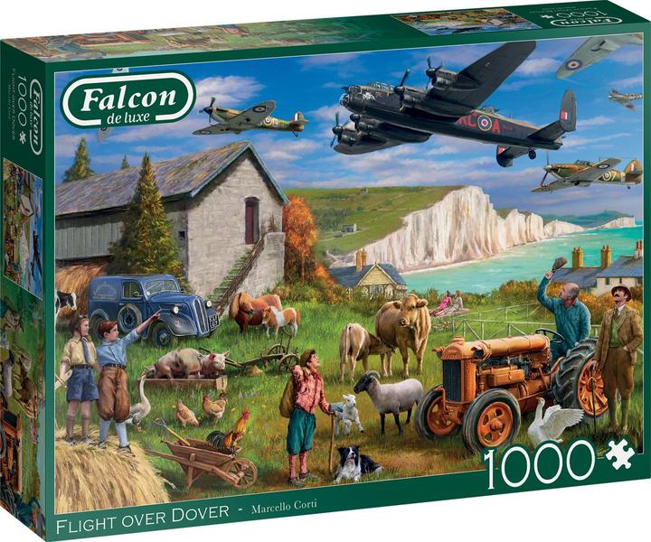 Produktbild Jumbo Spiele Falcon Flight over Dover 1000 Teile - Puzzle für Erwachsene (1000 Teile)