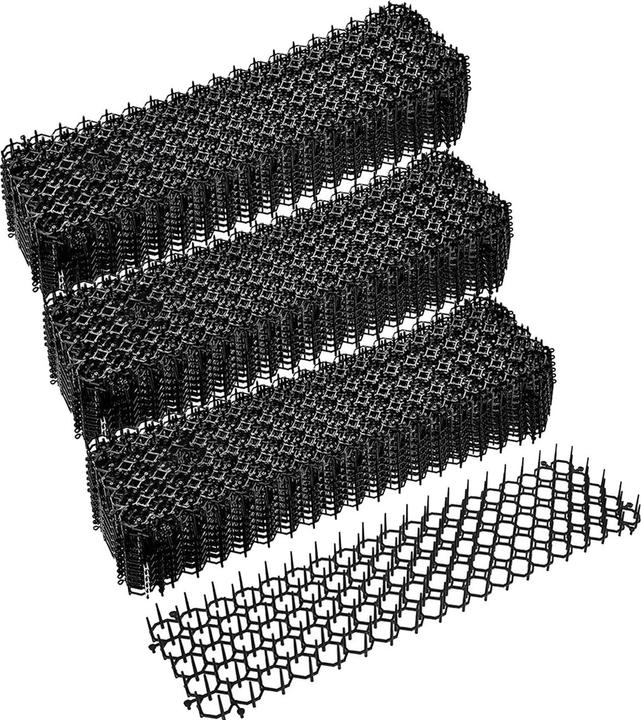 Isotronic Barriere-Gitter mit Spikes zur Tierabwehr, 36er-Set