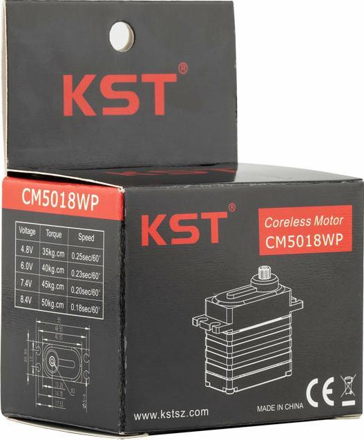 Actual product image KST Standard servo CM5018WP 50 kg, 0.18 s, waterproof HV