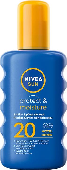 Immagine prodotto NIVEA Sun Protect & Moisture Sonnenspray (Spray solare, SPF 20, 200 ml, 228.50 g)