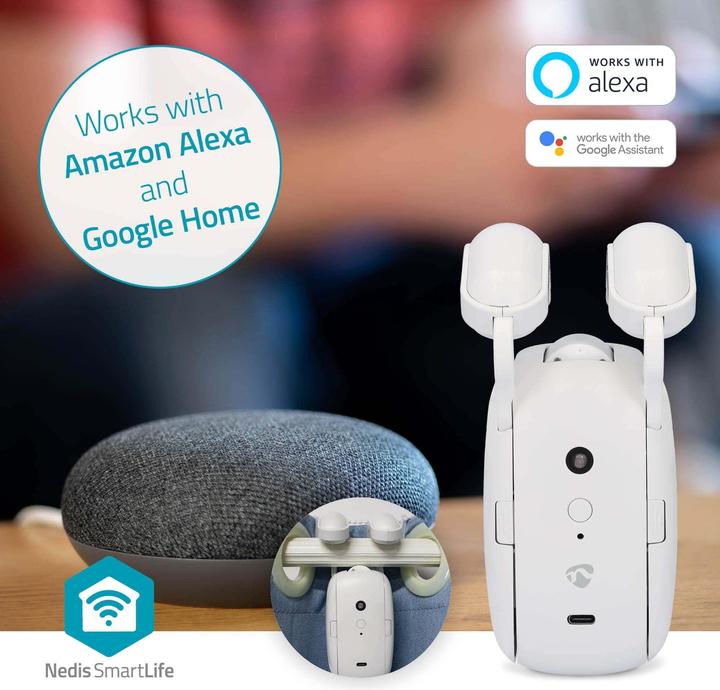 Image du produit Nedis SmartLife Robot Rideau | Barre à Rideaux | Rideaux Horizontaux | Alimenté par Piles / Electricité