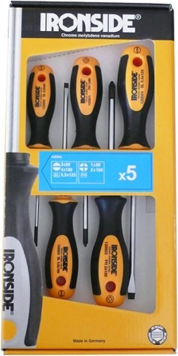 Produktbild Ironside Schraubendreher-Set 5-teilig 2500 2-Komponenten-Griff Chrom-Vanadium-Stahl