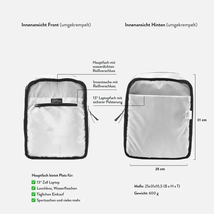 Actual product image Airpaq Rucksack Qube (9 l)