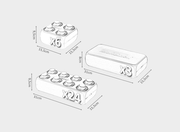 Actual product image Marioinex Building blocks Ceg y 33el Pastel